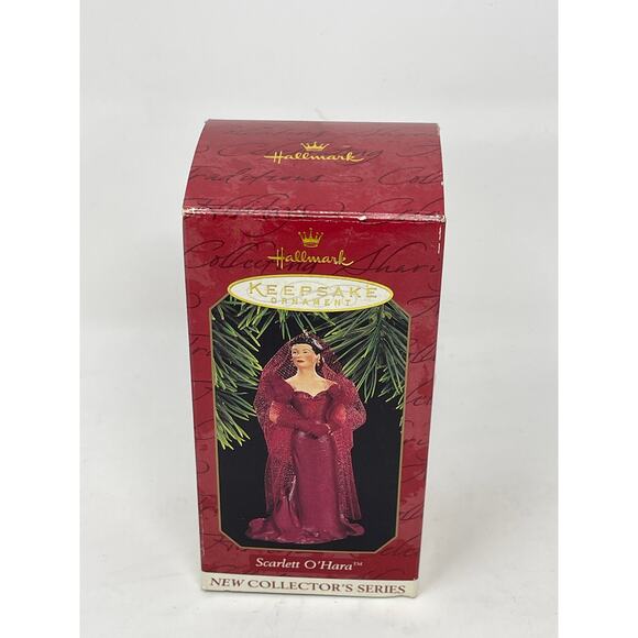 HALLMARK KEEPSAKE ORNAMENT SCARLETT OHARA 1997 GWTW "VELVET" MELANIE PARTY DRESS - Picture 1 of 6